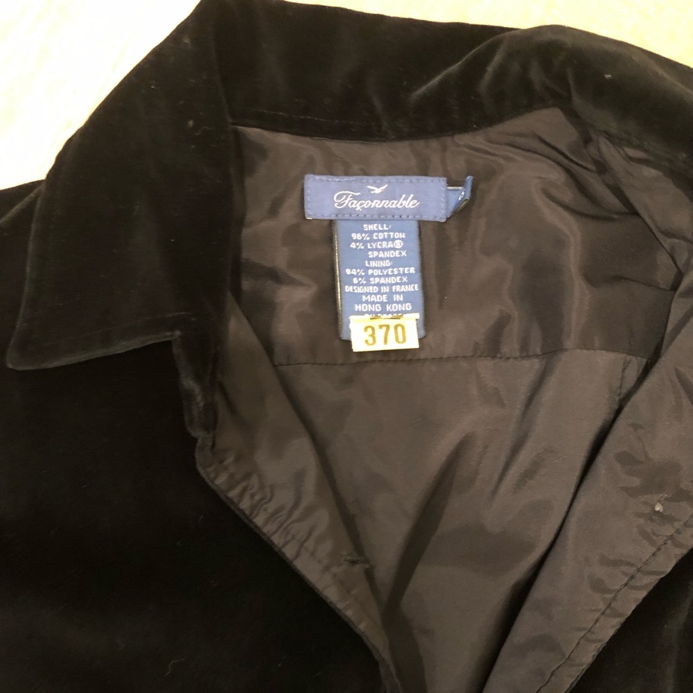 Facconable Velvet Button Down Blouse - image 2